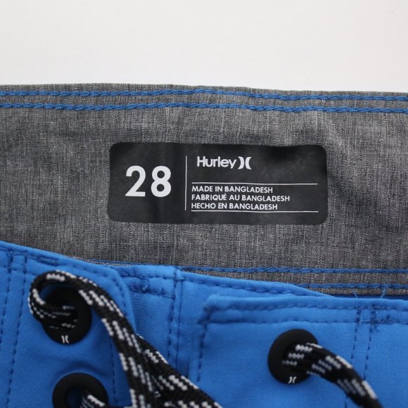 Hurley Mens 28" Solid Block Type Logo Swim Boardshorts - Picture 4 of 4